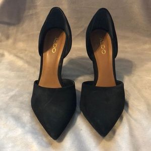 ALDO black wedge heels